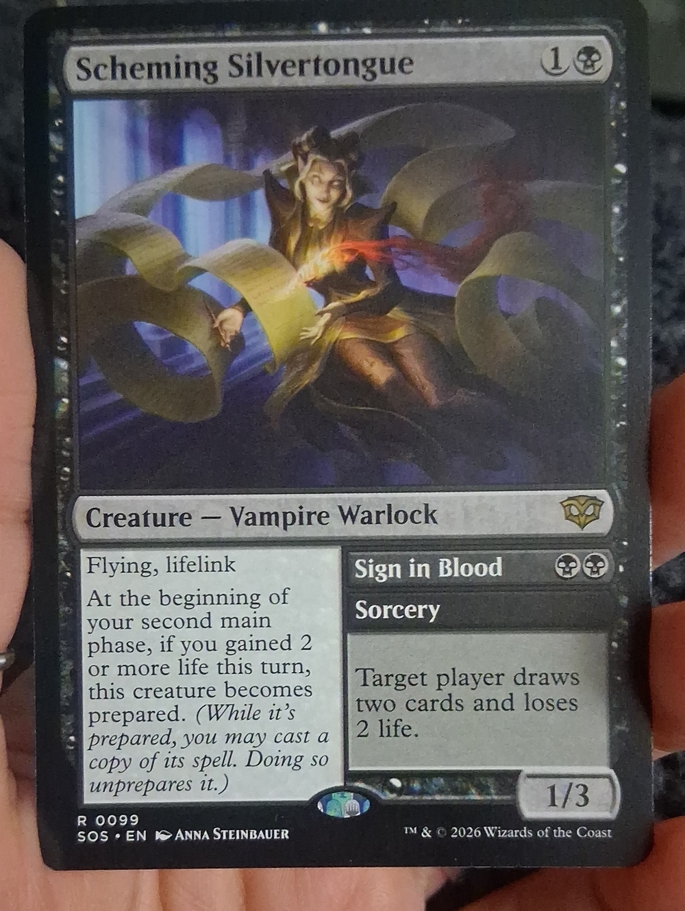 Scheming Silvertongue Black Trading Card - Wizards of the Coast